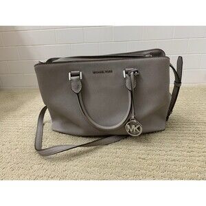 Michael Kors Gray Saffiano Medium Shoulder Bag Crossbody Purse